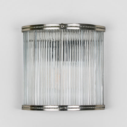 Verre Half Round Wall Light Silver