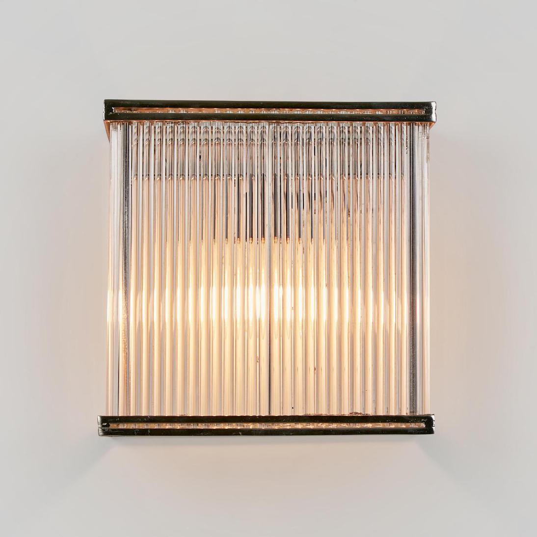 Verre Rectangular Wall Light Silver