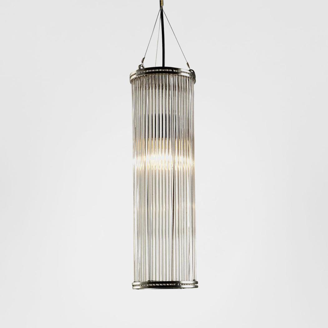 Verre Glass Ceiling Pendant Large Nickel