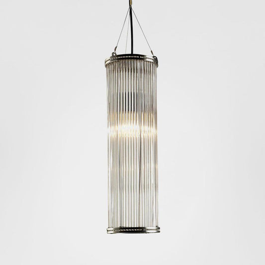 Verre Glass Ceiling Pendant Large Nickel