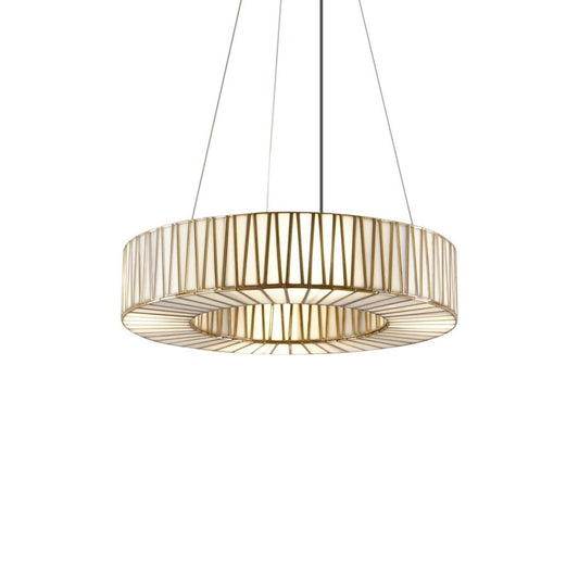White Moon Ceiling Pendant Brass