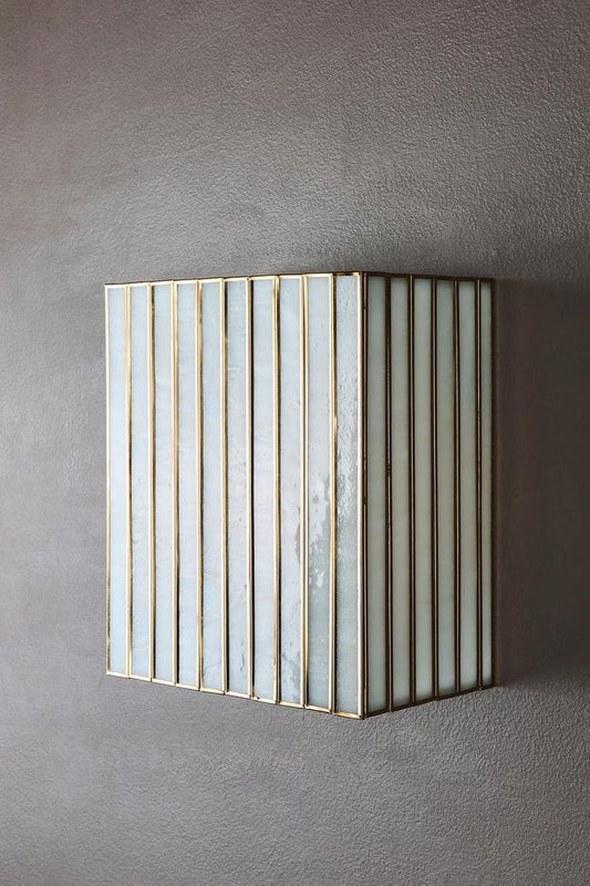 Bel Air Square Wall Light Brass