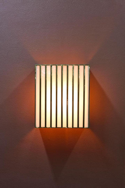 Bel Air Square Wall Light Brass