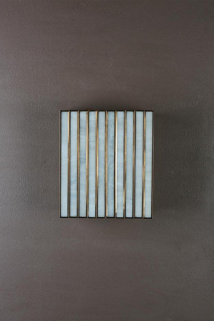 Bel Air Square Wall Light Brass