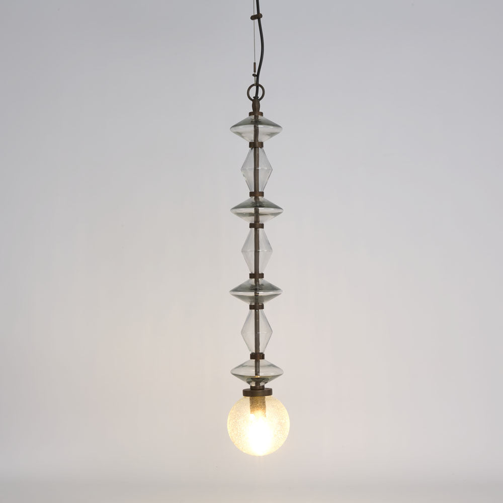 Molten Clear Glass Beads Ceiling Pendant