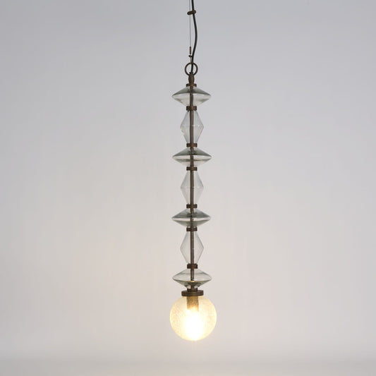 Molten Clear Glass Beads Ceiling Pendant