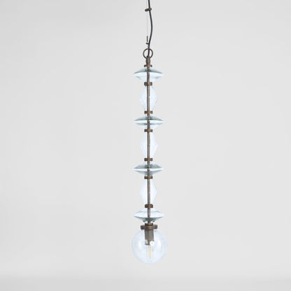 Molten Clear Glass Beads Ceiling Pendant