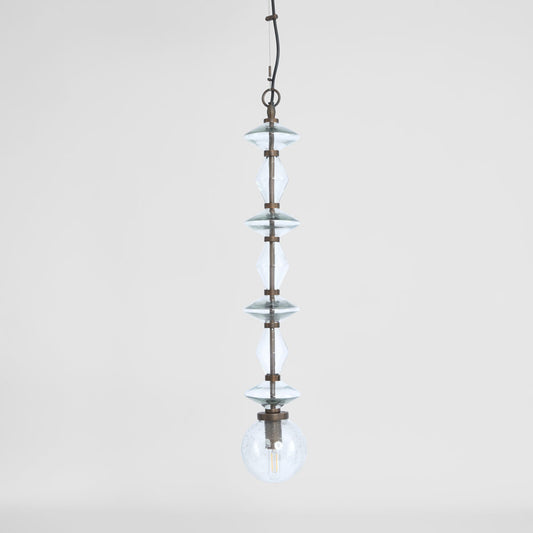 Molten Clear Glass Beads Ceiling Pendant