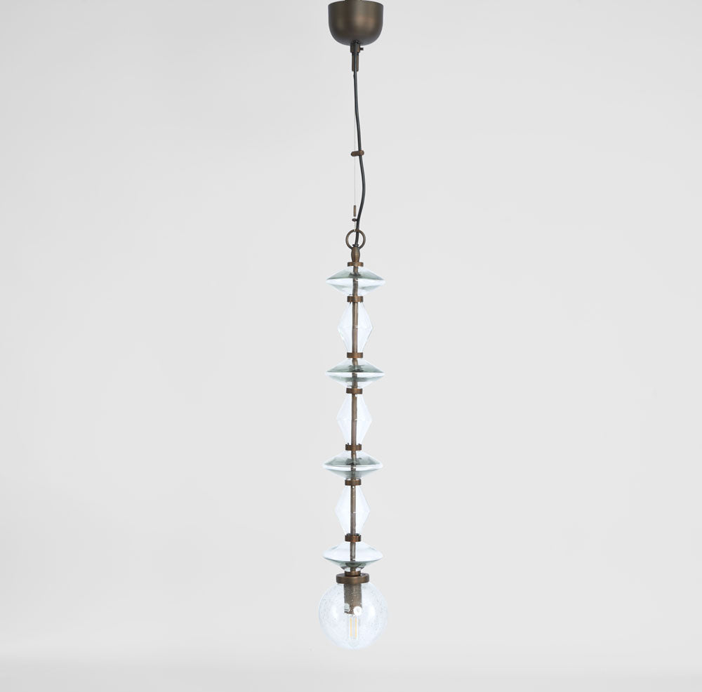 Molten Clear Glass Beads Ceiling Pendant