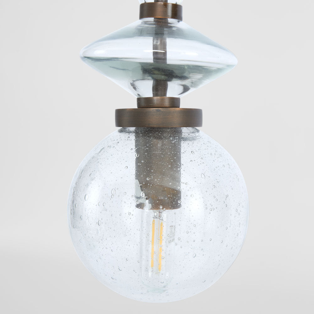 Molten Clear Glass Beads Ceiling Pendant