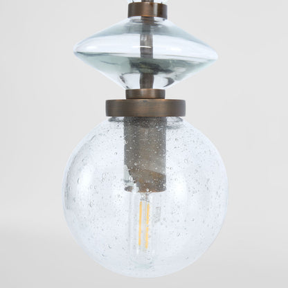 Molten Clear Glass Beads Ceiling Pendant