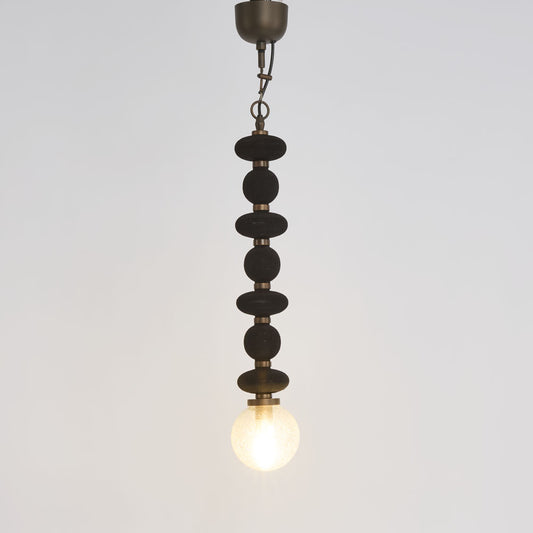 Ribbed black Thread Ceiling Pendant