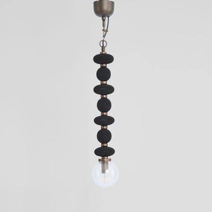 Ribbed black Thread Ceiling Pendant