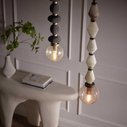 Ribbed black Thread Ceiling Pendant