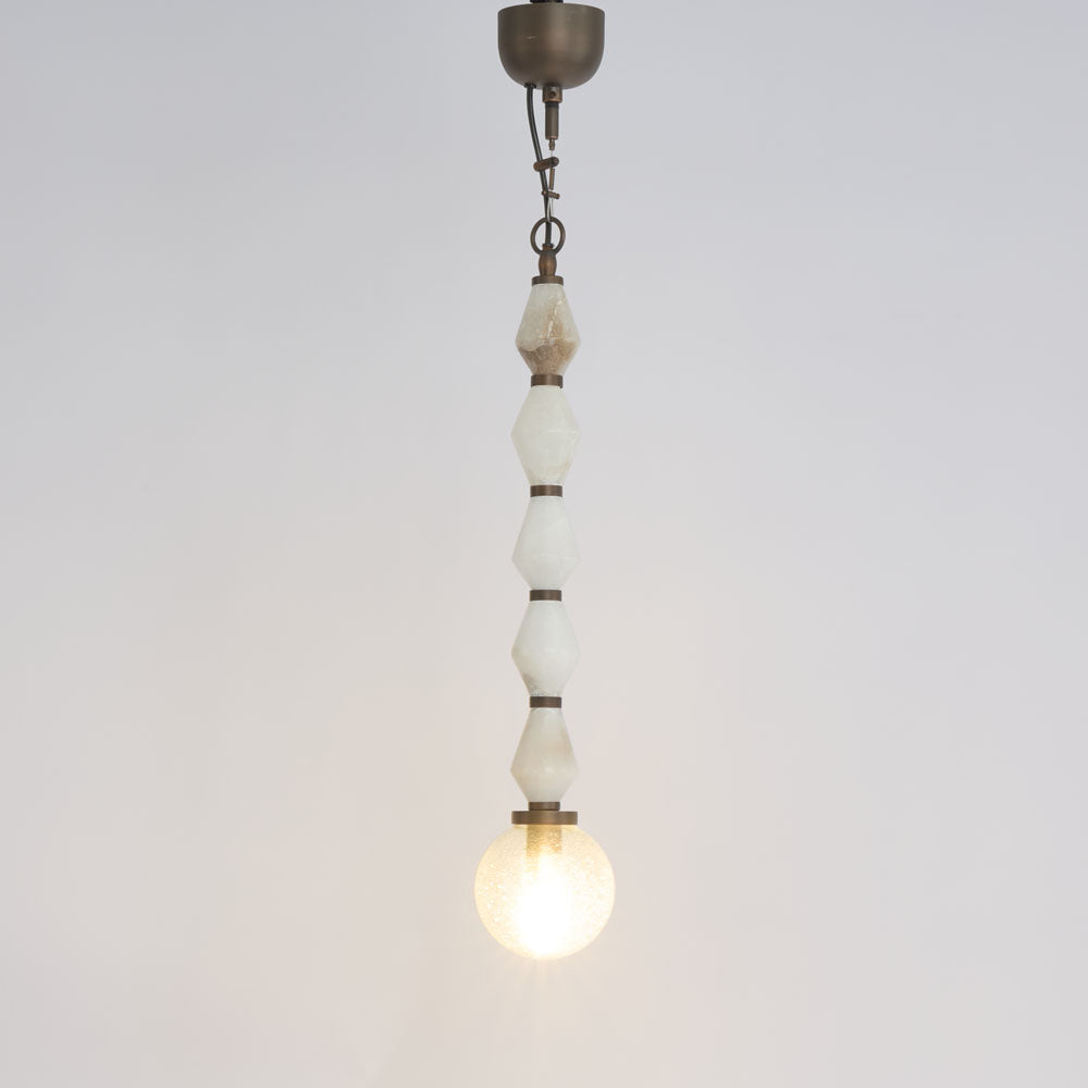 Sea Mist Stone Beads Ceiling Pendant