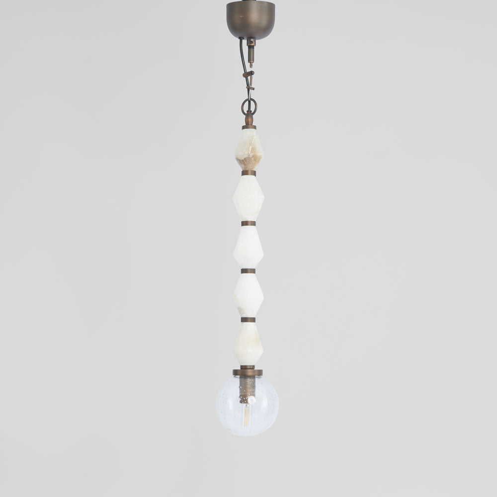 Sea Mist Stone Beads Ceiling Pendant