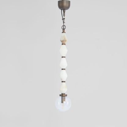 Sea Mist Stone Beads Ceiling Pendant