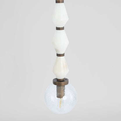 Sea Mist Stone Beads Ceiling Pendant
