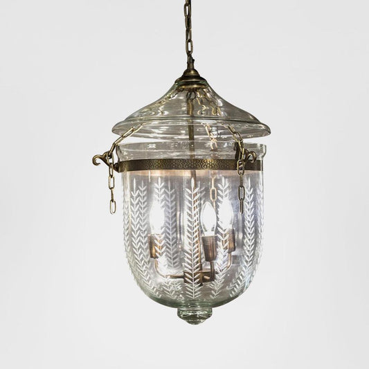 Bell Jar Ceiling Pendant Medium Brass