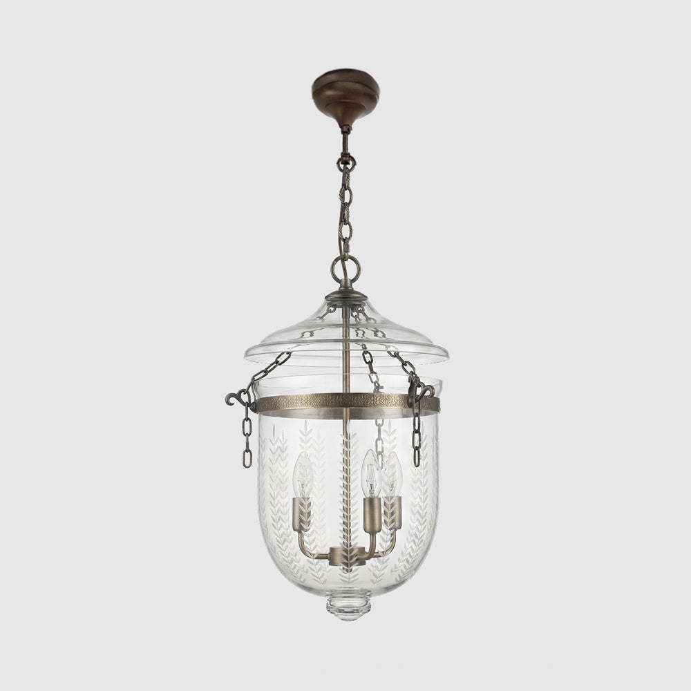 Bell Jar Ceiling Pendant Medium Brass