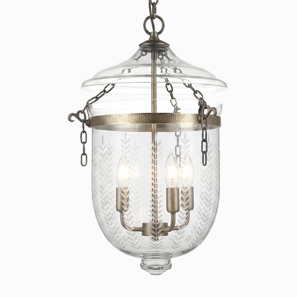 Bell Jar Ceiling Pendant Medium Brass