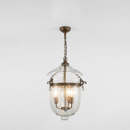 Bell Jar Ceiling Pendant Small Brass