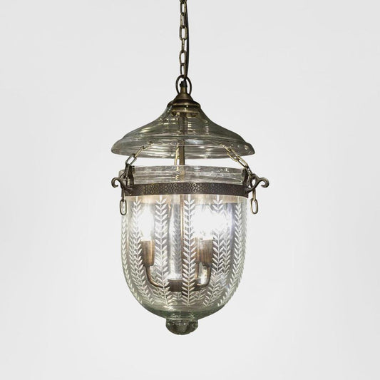 Bell Jar Ceiling Pendant Small Brass