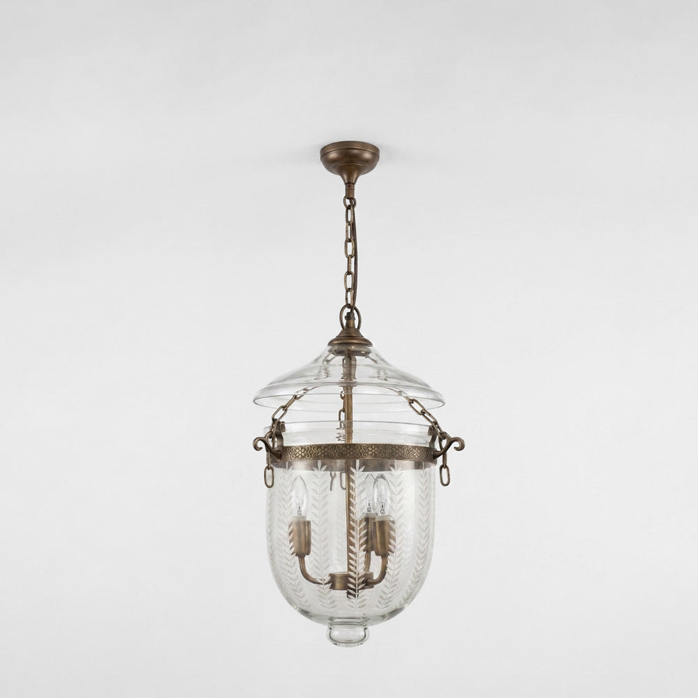 Bell Jar Ceiling Pendant Small Brass