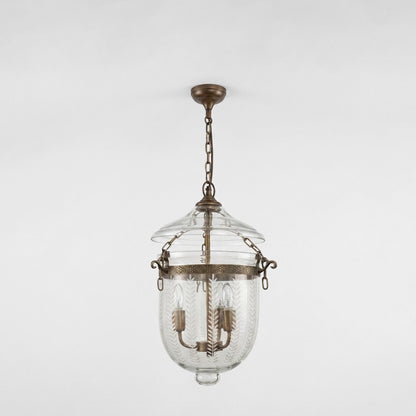 Bell Jar Ceiling Pendant Small Brass