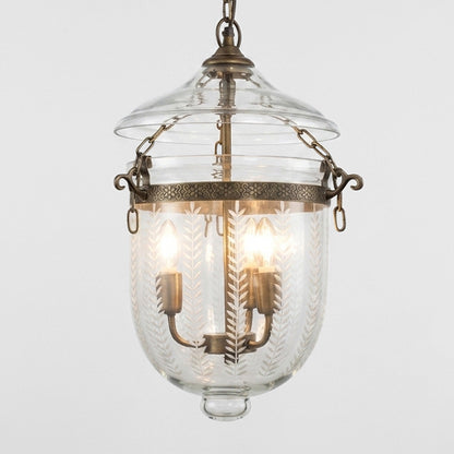 Bell Jar Ceiling Pendant Small Brass