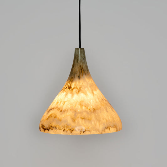 Cove Resin Wide Pendant Light Beige