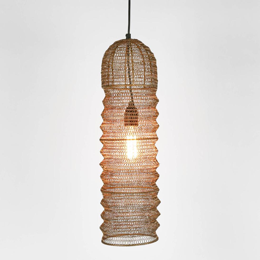 Monash Wire Mesh Ceiling Pendant Brass