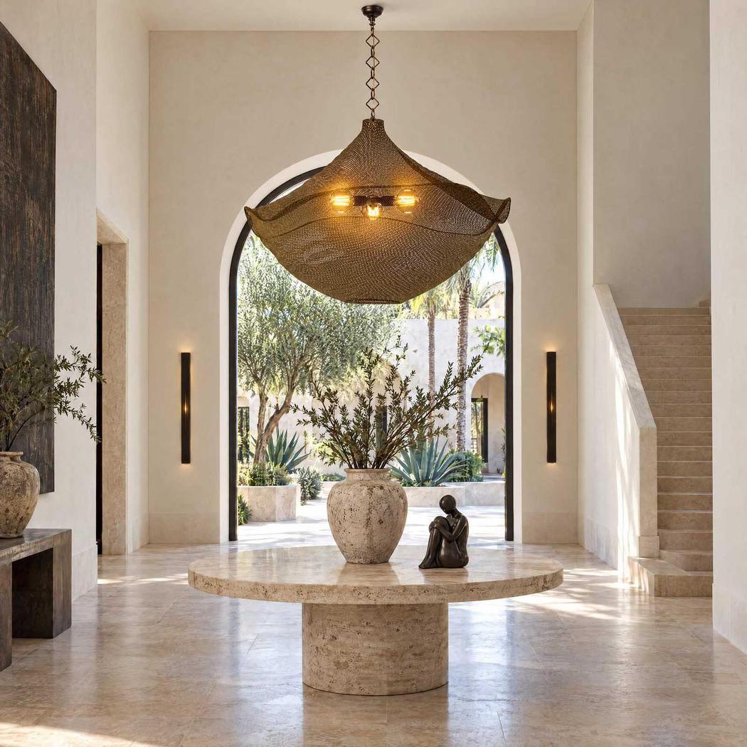 California Hanging Lamp Antique Brass