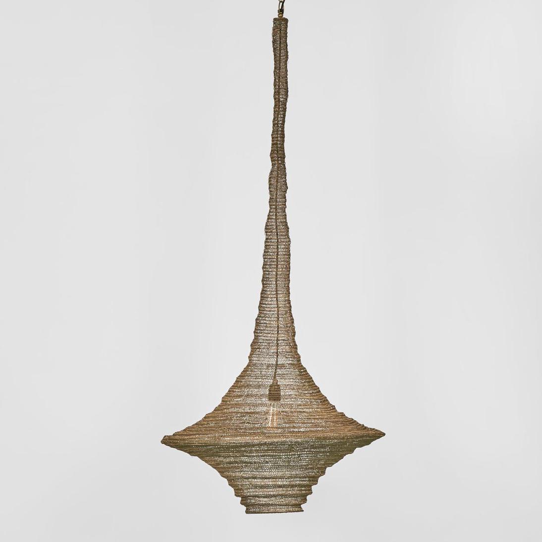 Santa Monica Hanging Lamp Antique Brass