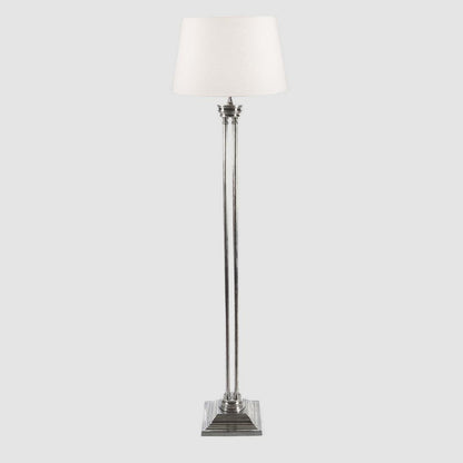 Hudson Floor Lamp Base Antique Silver- Base Only