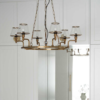 Sienna Chandelier Antique Brass
