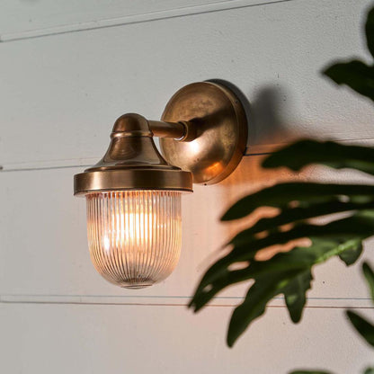 Jade Outdoor Wall Light Brass
