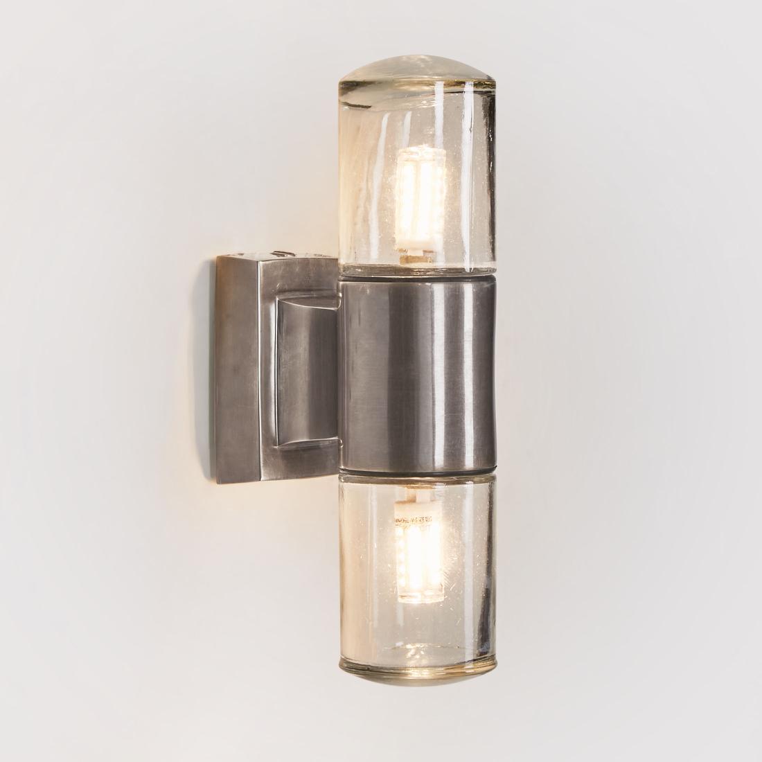 Plover Outdoor Wall Light Antique Silver