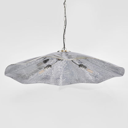 Melville Ceiling Pendant Hammered Large Antique Silver