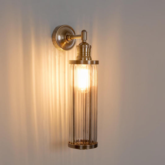 York Outdoor Wall Light Antique Brass