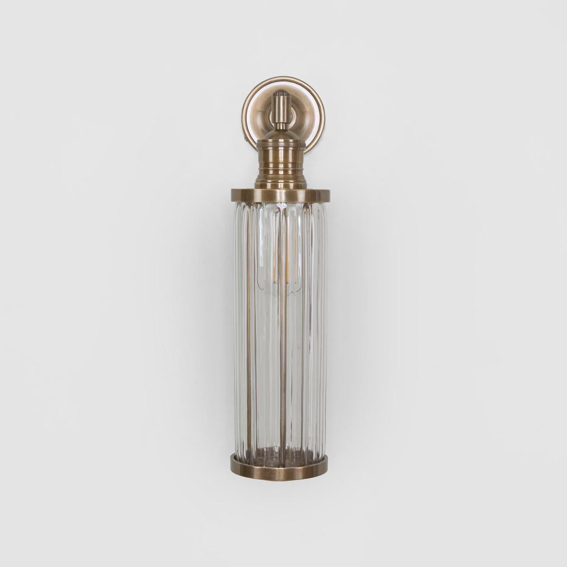 York Outdoor Wall Light Antique Brass