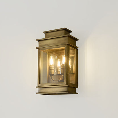 Regent Outdoor Wall Light Antqiue Brass
