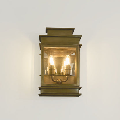 Regent Outdoor Wall Light Antqiue Brass
