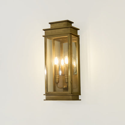 Regal Outdoor Wall Light Antique Brass