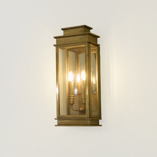 Regal Outdoor Wall Light Antique Brass
