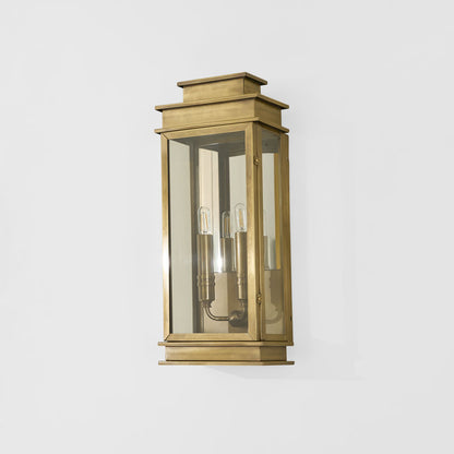 Regal Outdoor Wall Light Antique Brass