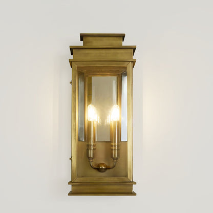 Regal Outdoor Wall Light Antique Brass