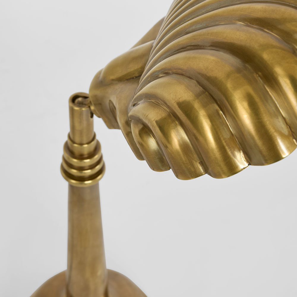 Shell Table Lamp Antique Brass