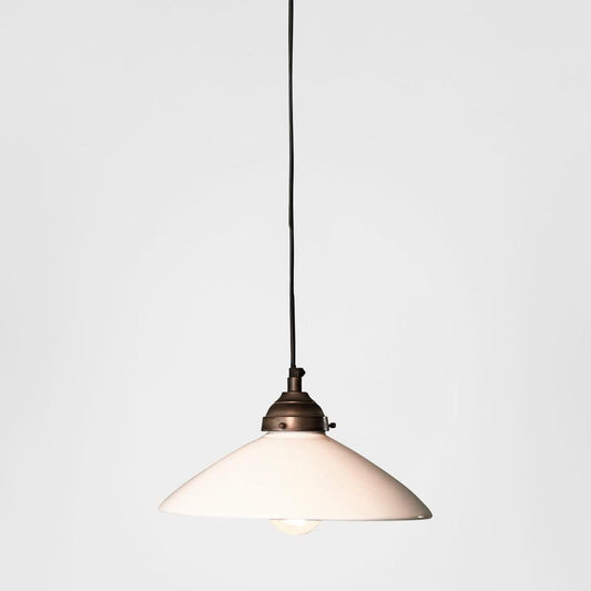 Newport Ceramic Dish Ceiling Pendant Medium White