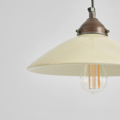 Newport Ceramic Dish Ceiling Pendant Medium White